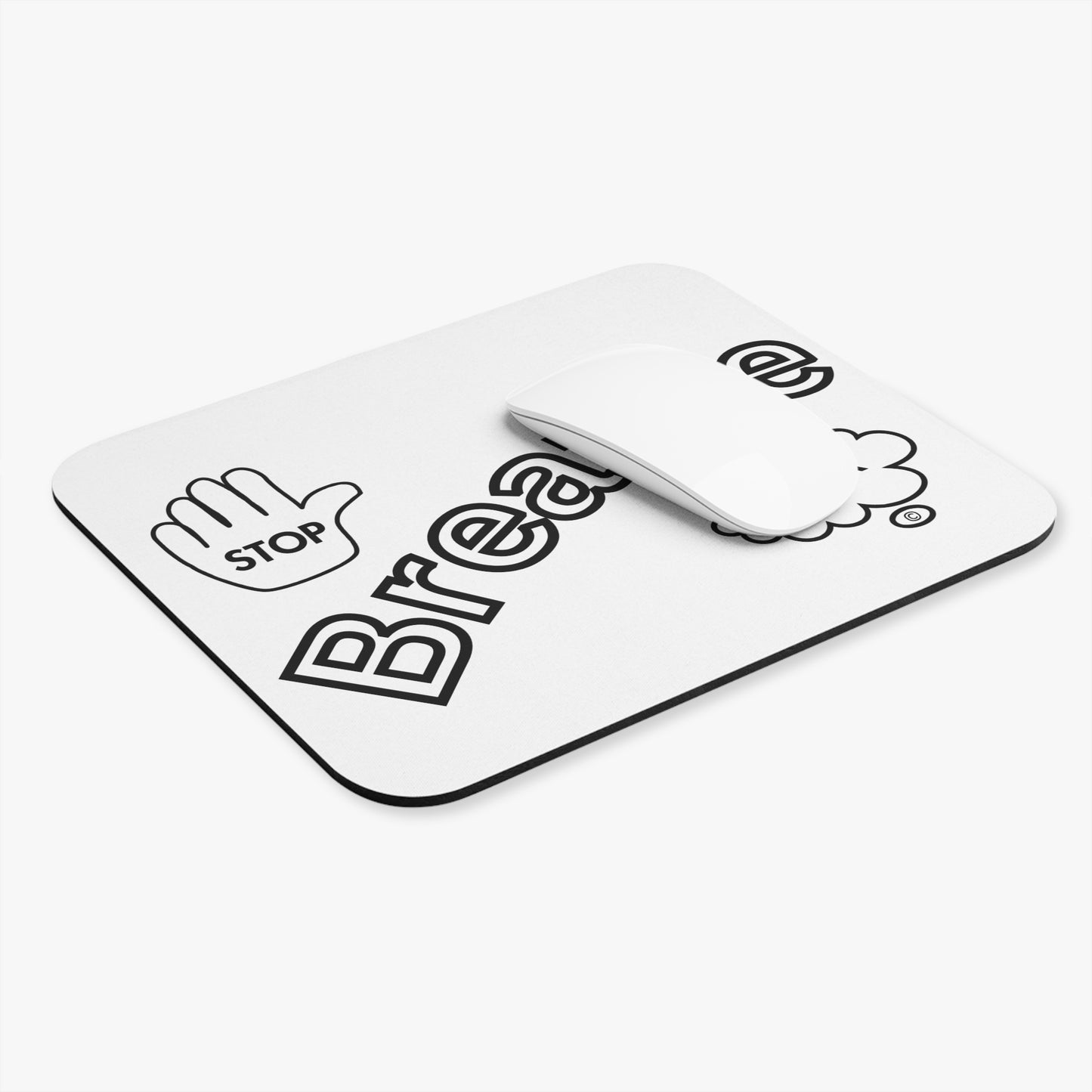 Rectangle Mouse Pad - Stop Breathe Think Reminder