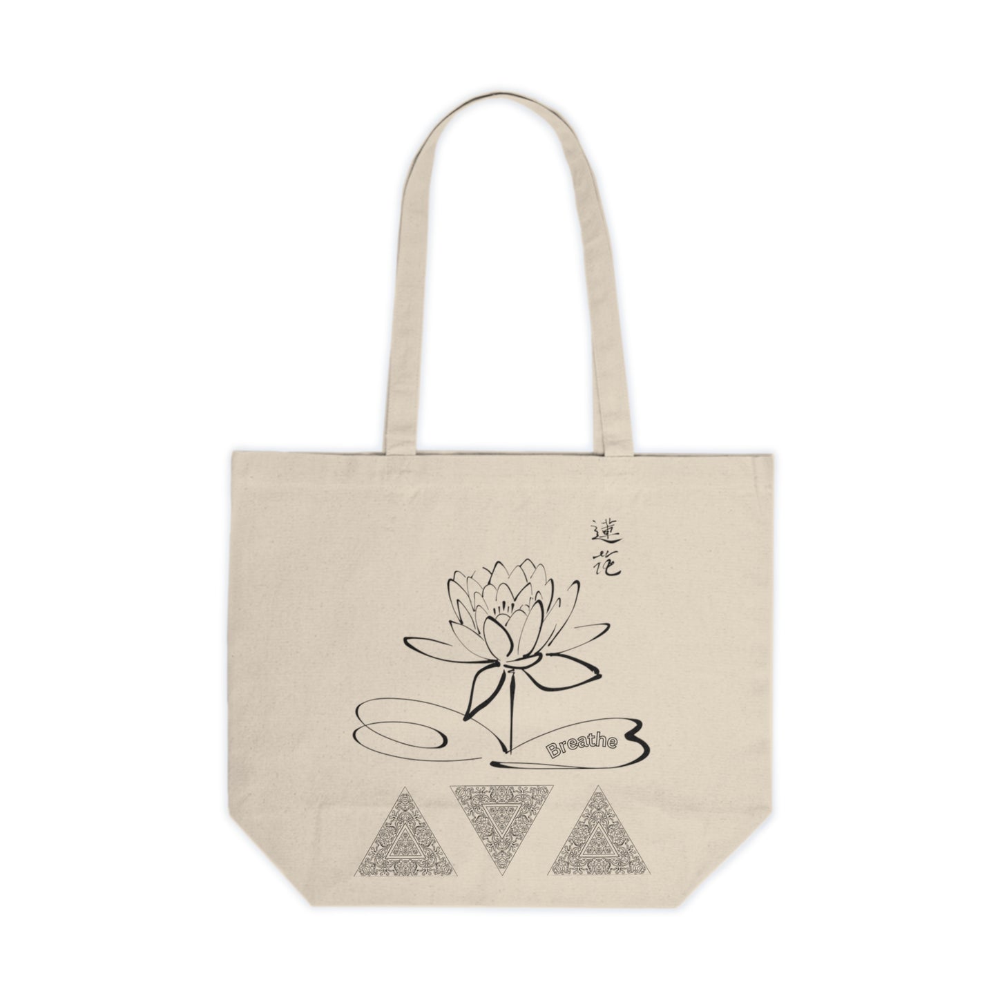 Lotus Canvas Shopping Tote