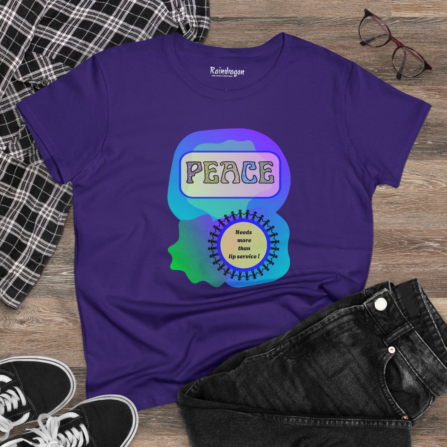 Peace - Women's Midweight Cotton Tee