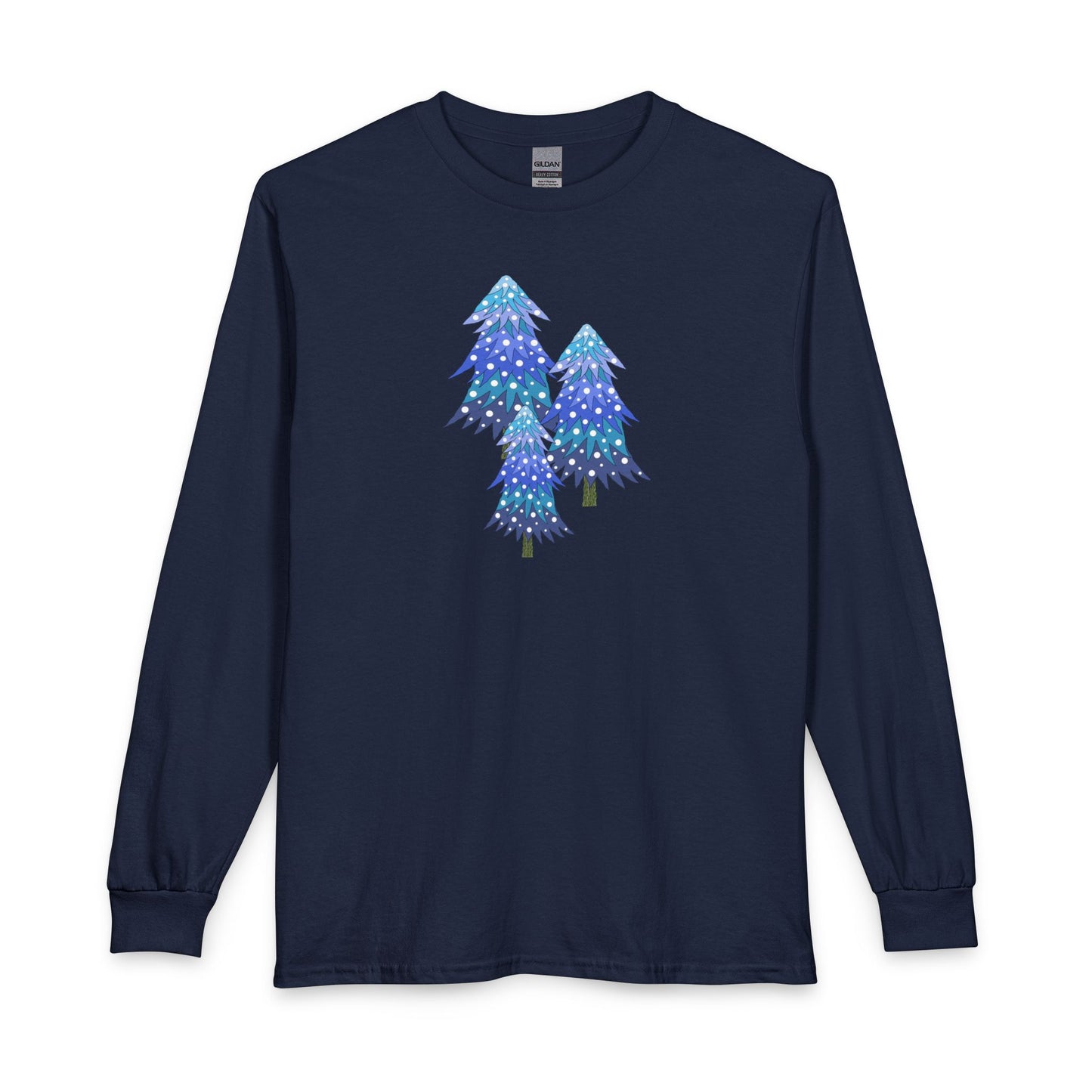 Snowy Pine Trees Long Sleeve Tee