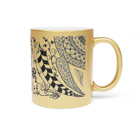 Metallic Mug - Zentangle Art