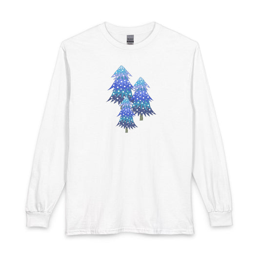 Snowy Pine Trees Long Sleeve Tee
