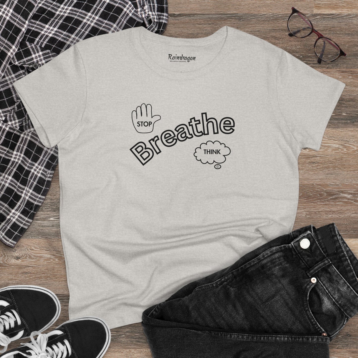 Stop Breathe Think - Women's Midweight Cotton Tee