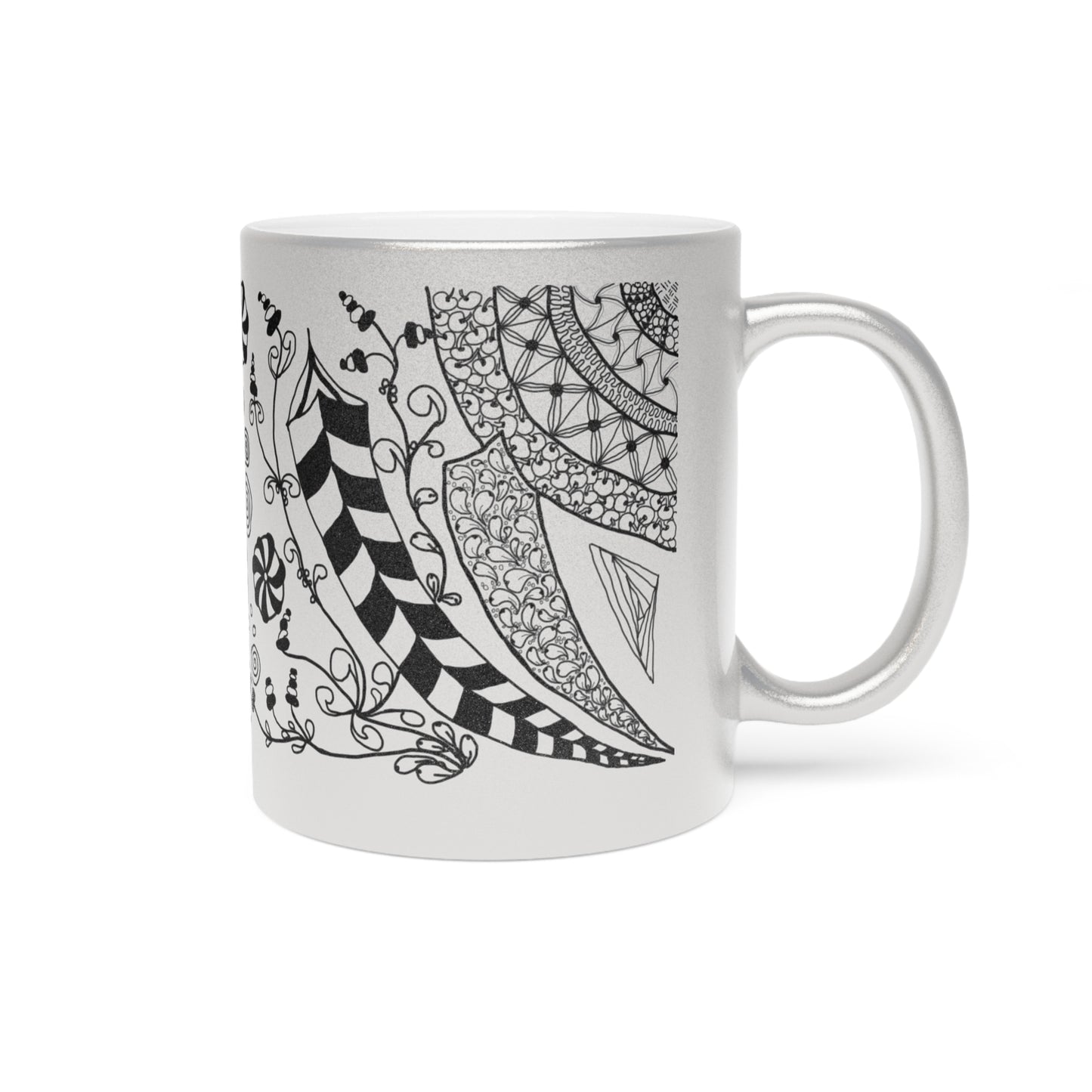Metallic Mug - Zentangle Art