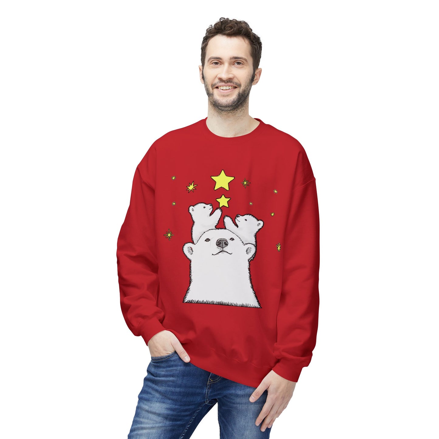 Polar Bear Starry Night Sweatshirt