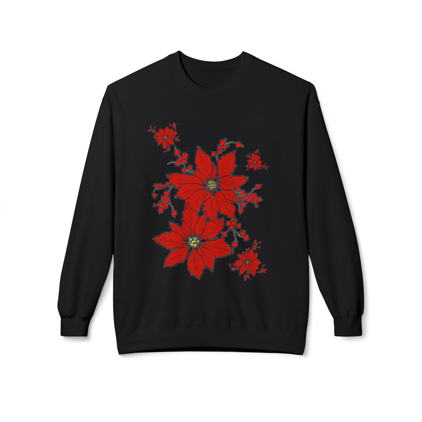 Pretty Pointsettas Holiday Sweatshirt