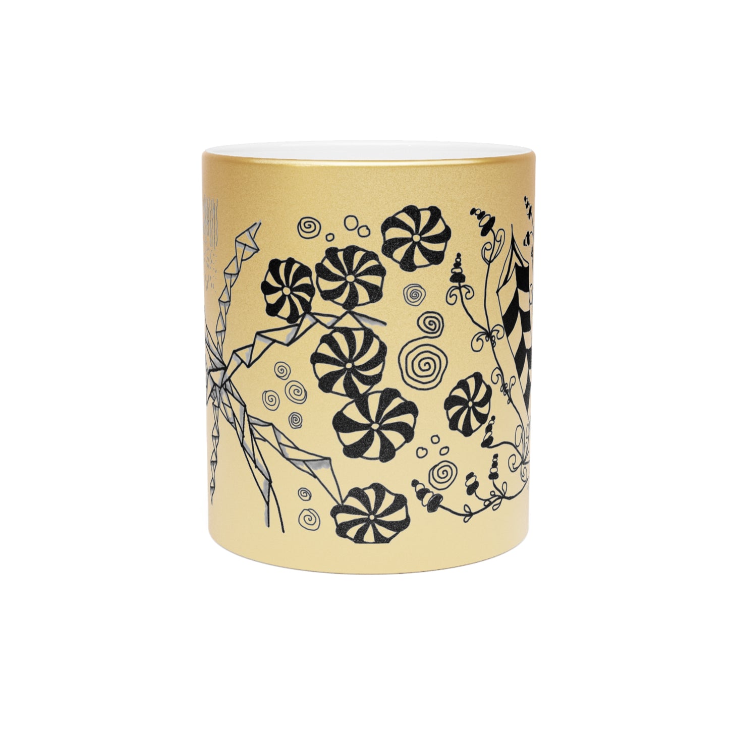 Metallic Mug - Zentangle Art