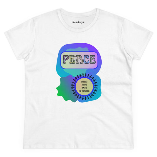 Peace - Women's Midweight Cotton Tee