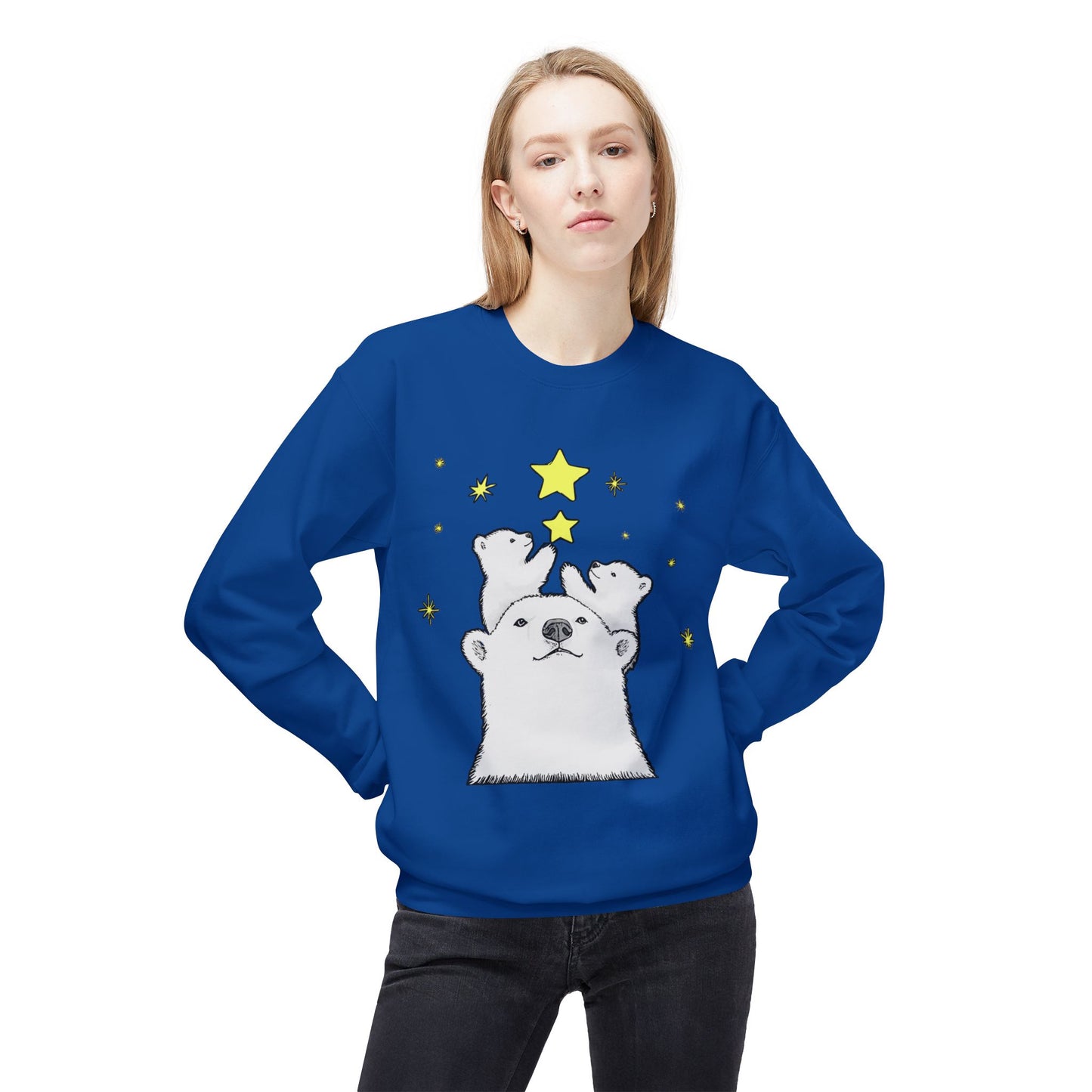Polar Bear Starry Night Sweatshirt