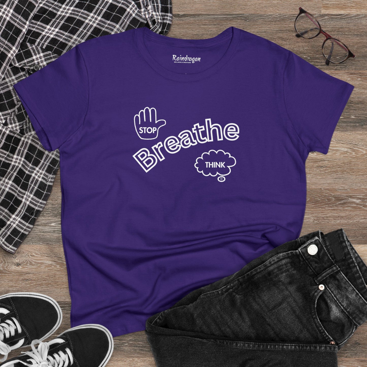 Stop Breathe Think - Women's Midweight Cotton Tee