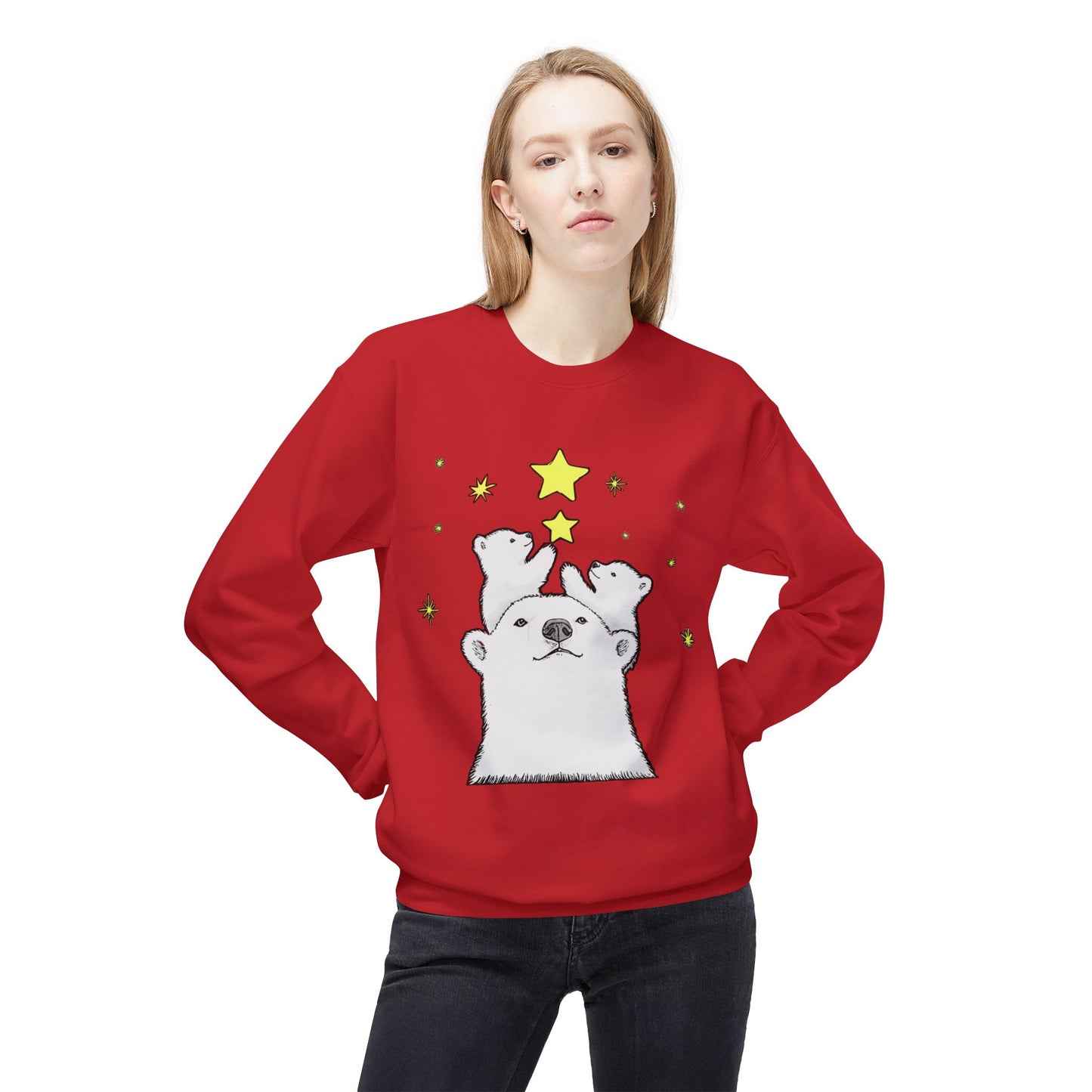 Polar Bear Starry Night Sweatshirt