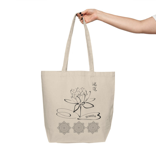 Lotus Canvas Shopping Tote