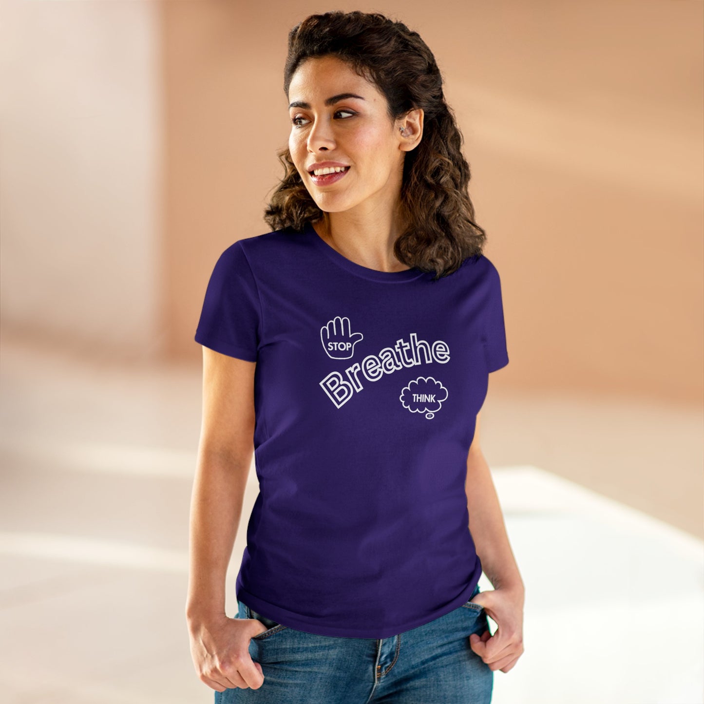 Stop Breathe Think - Women's Midweight Cotton Tee