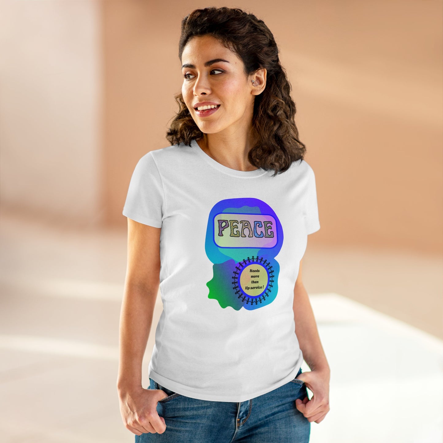 Peace - Women's Midweight Cotton Tee