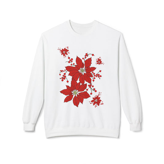 Pretty Pointsettas Holiday Sweatshirt
