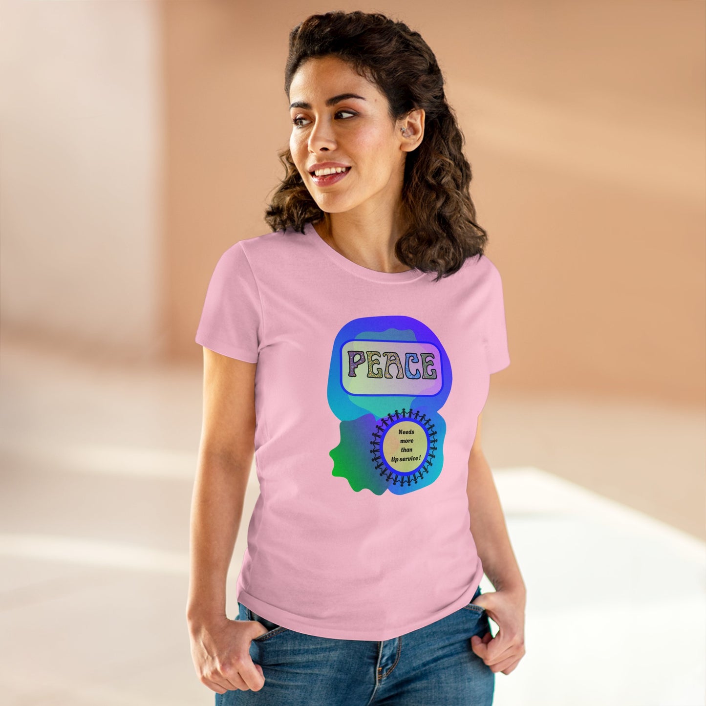 Peace - Women's Midweight Cotton Tee