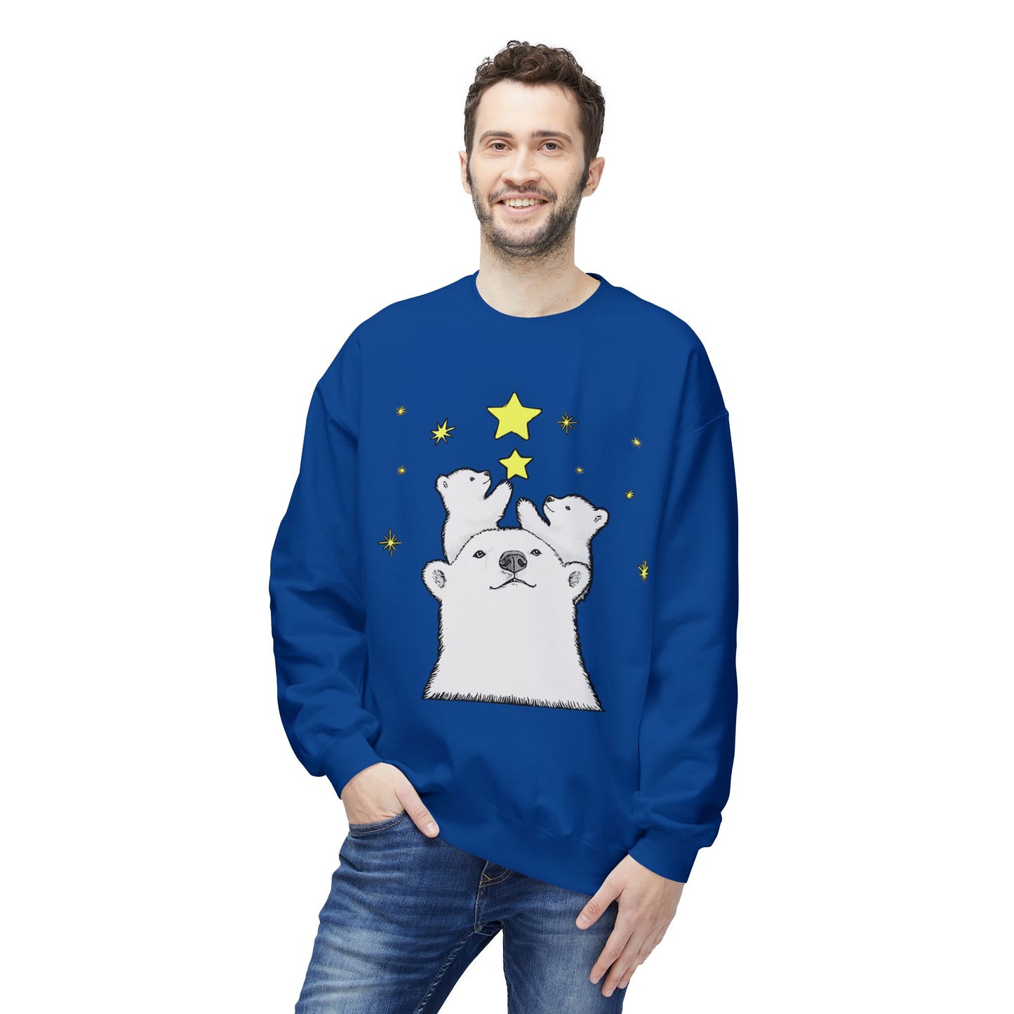 Polar Bear Starry Night Sweatshirt