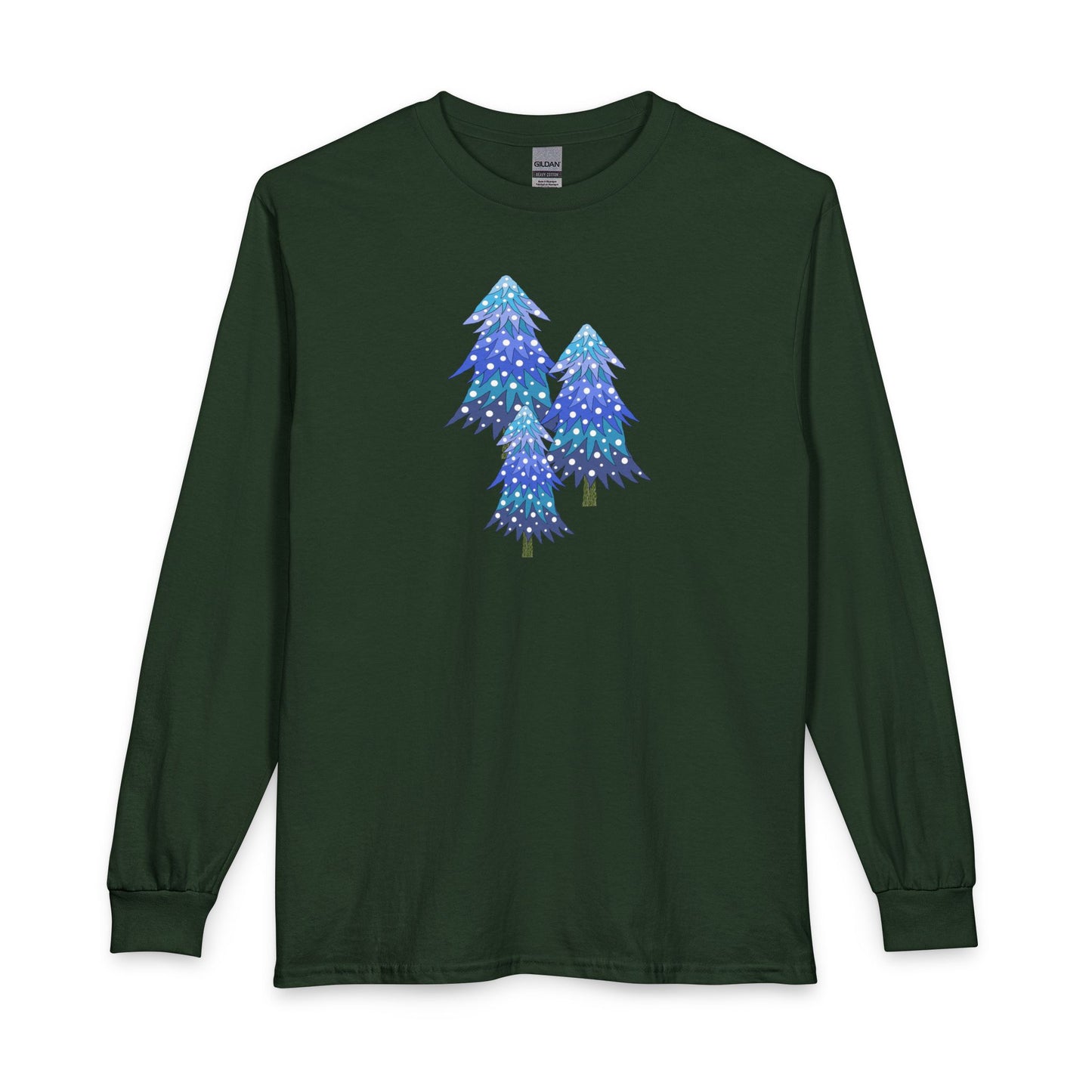 Snowy Pine Trees Long Sleeve Tee