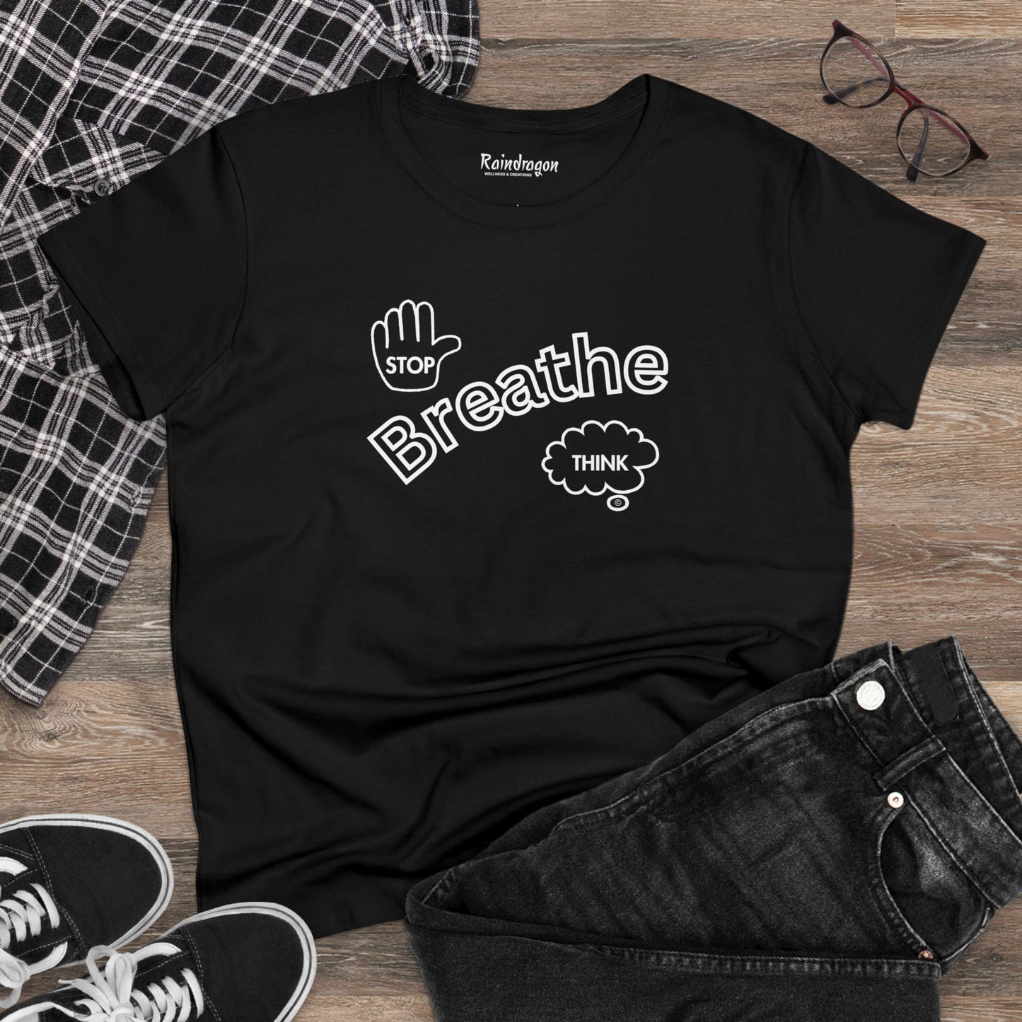 Stop Breathe Think - Women's Midweight Cotton Tee