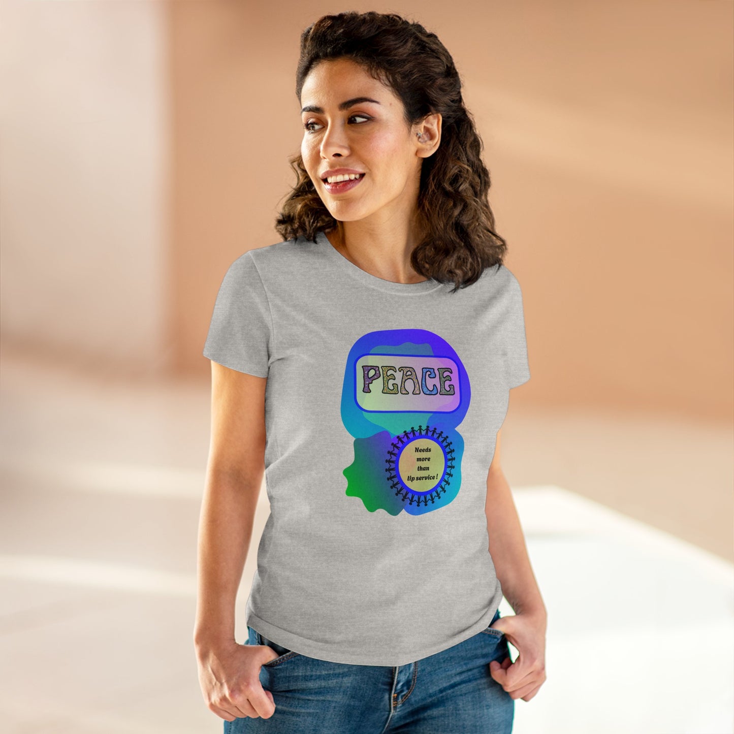 Peace - Women's Midweight Cotton Tee