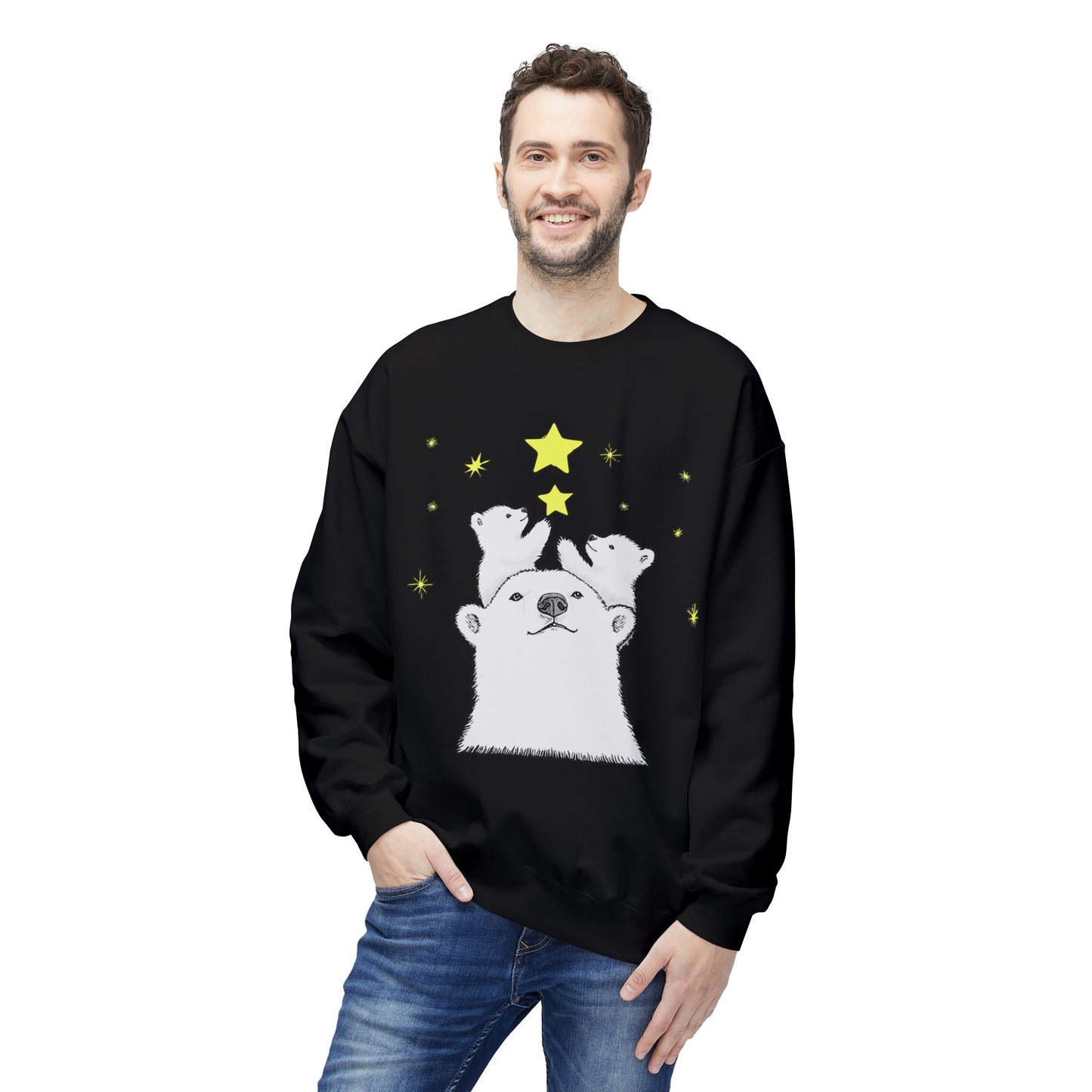 Polar Bear Starry Night Sweatshirt