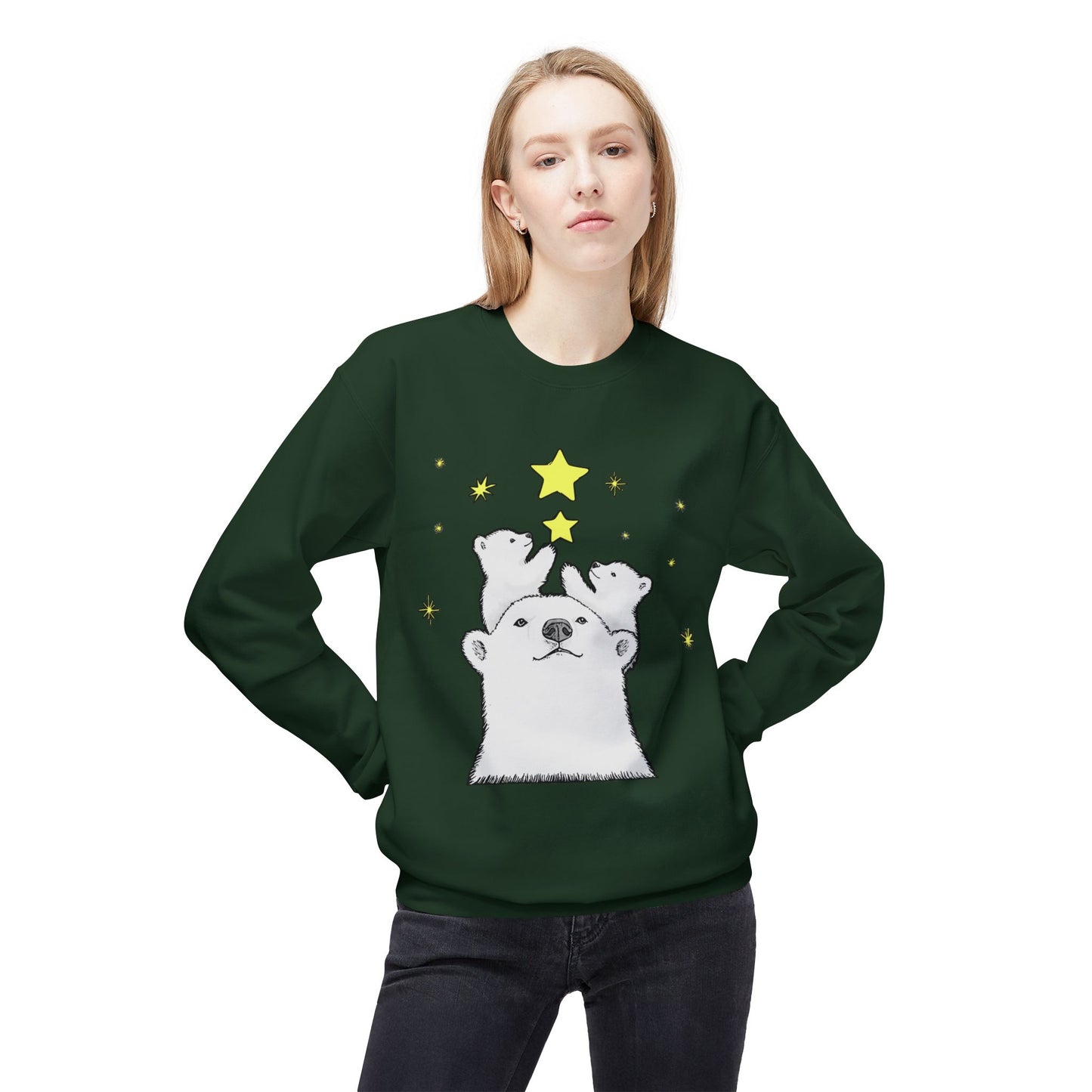 Polar Bear Starry Night Sweatshirt