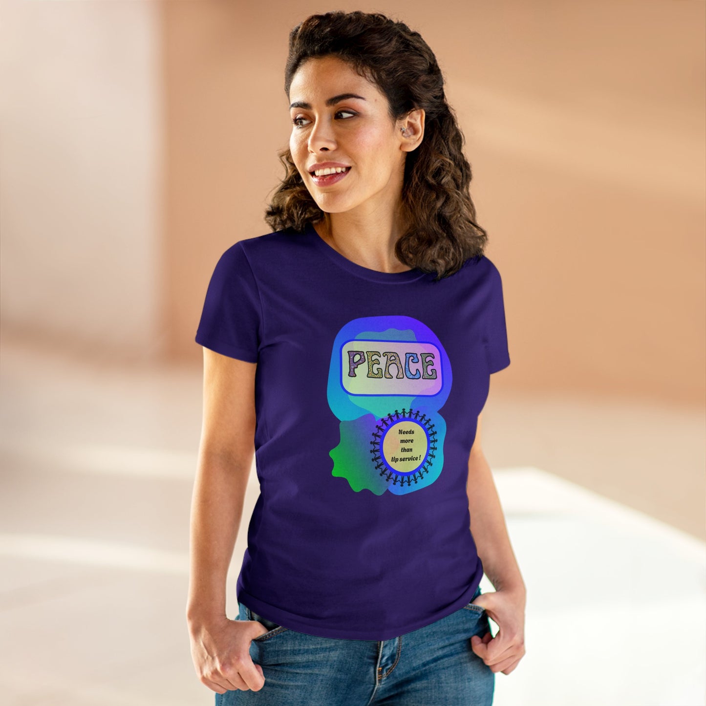 Peace - Women's Midweight Cotton Tee