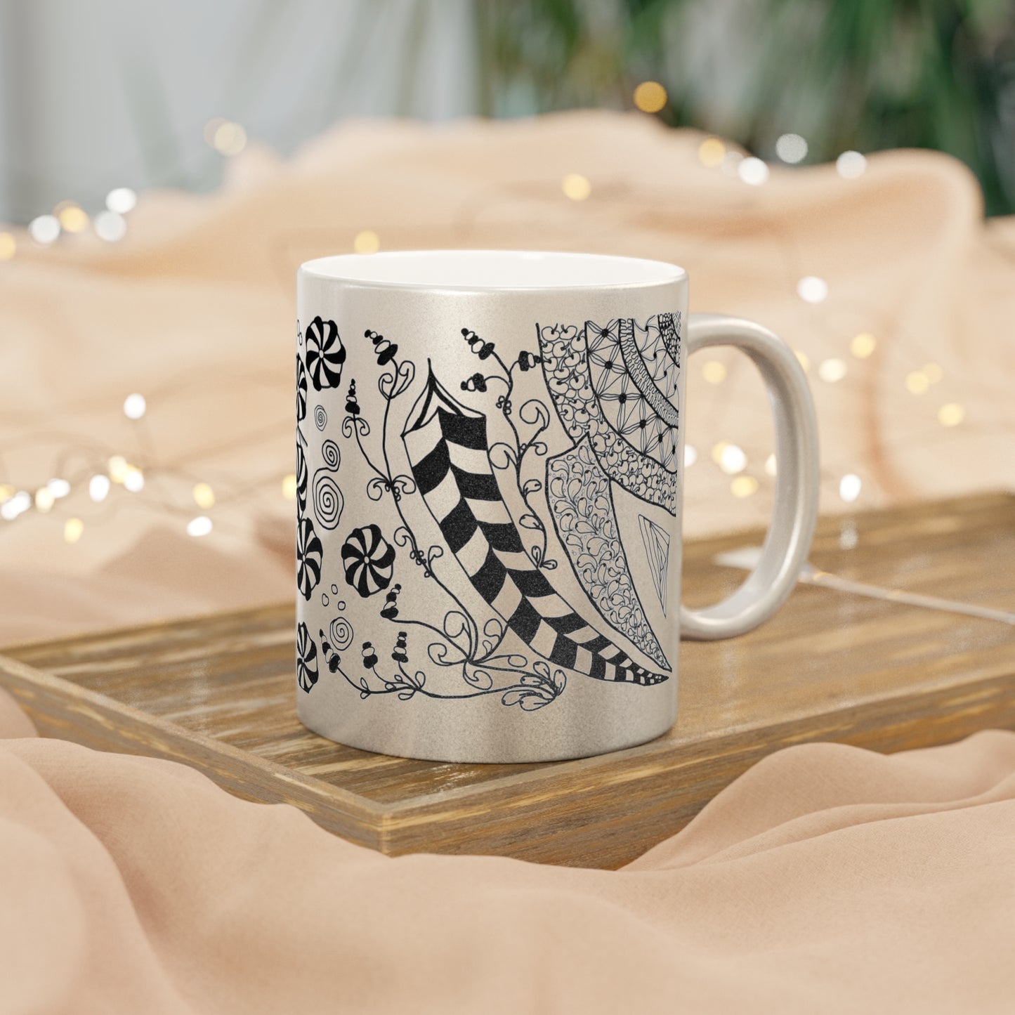 Metallic Mug - Zentangle Art
