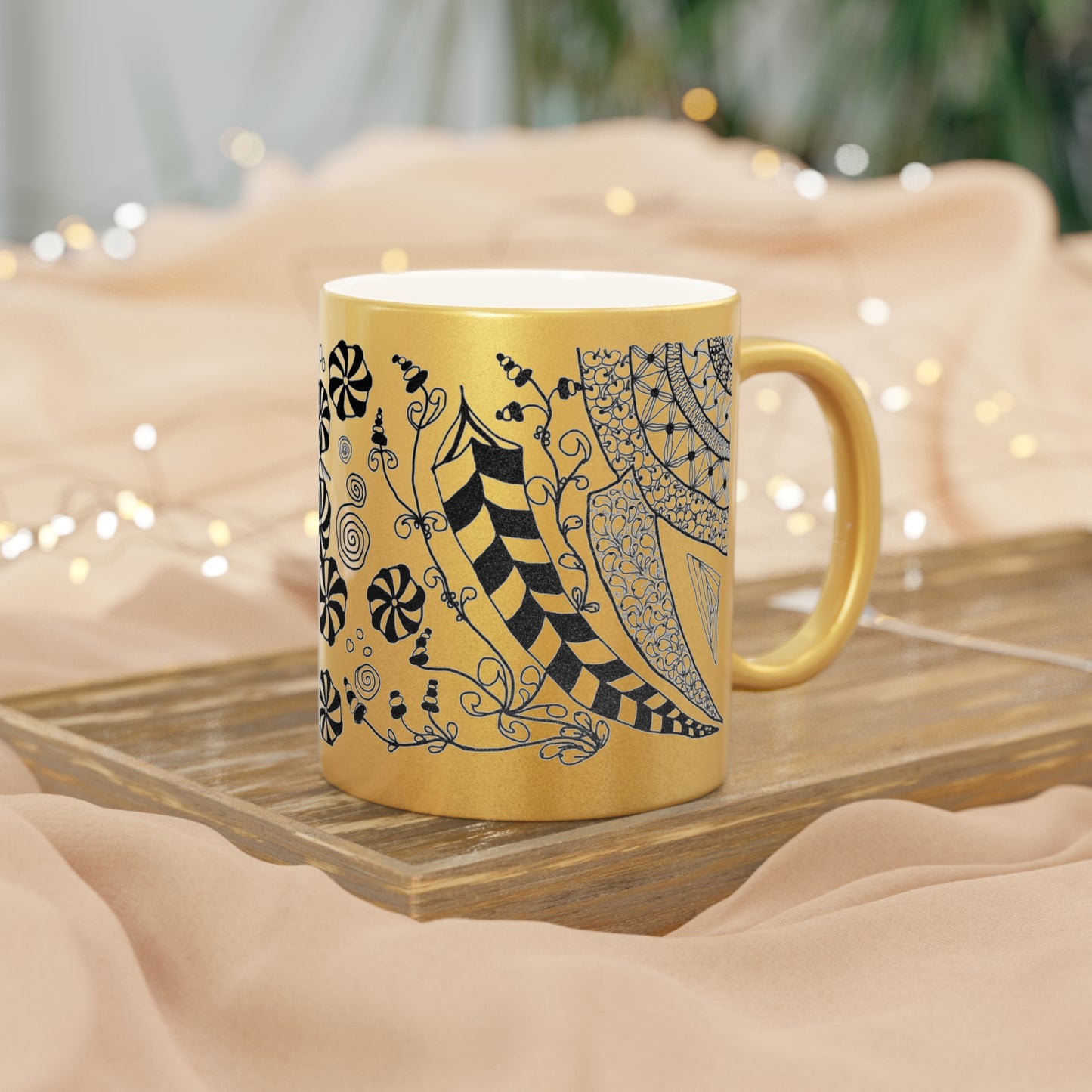 Metallic Mug - Zentangle Art