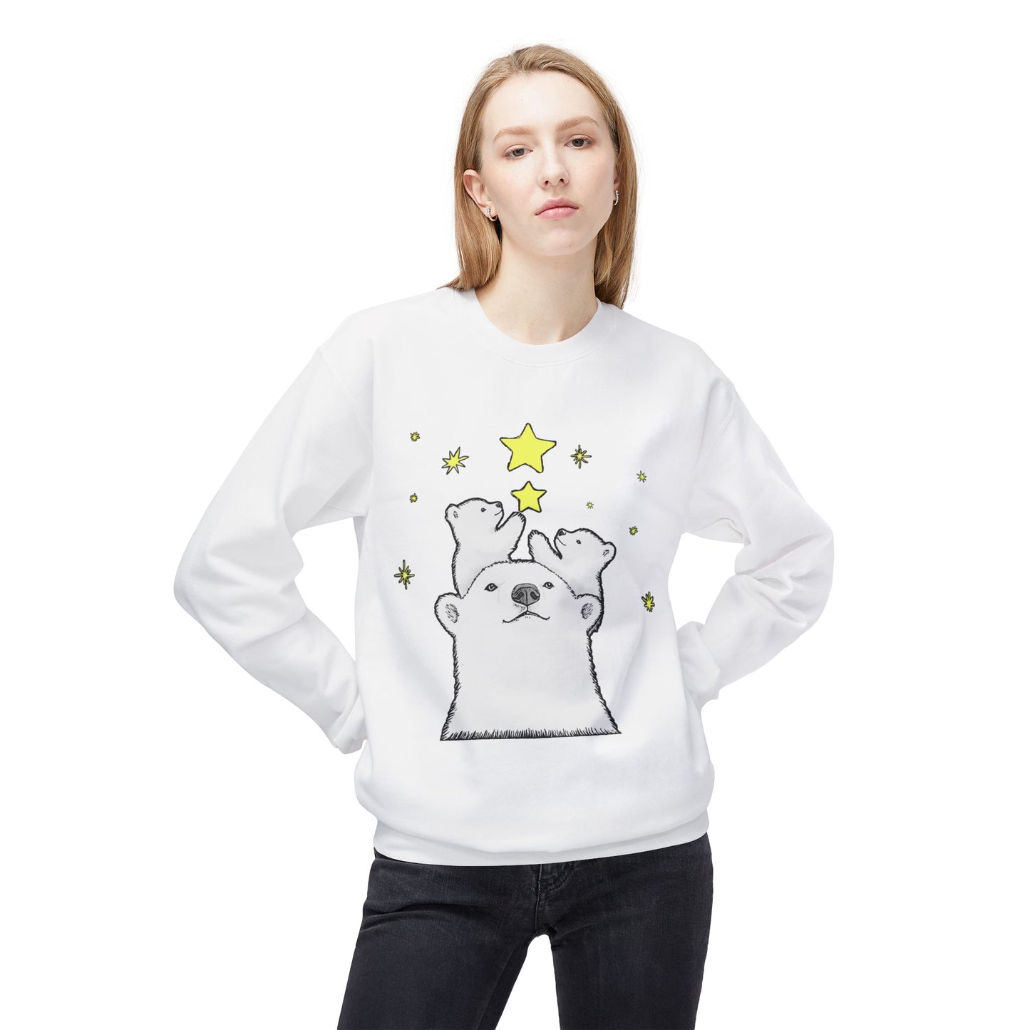 Polar Bear Starry Night Sweatshirt