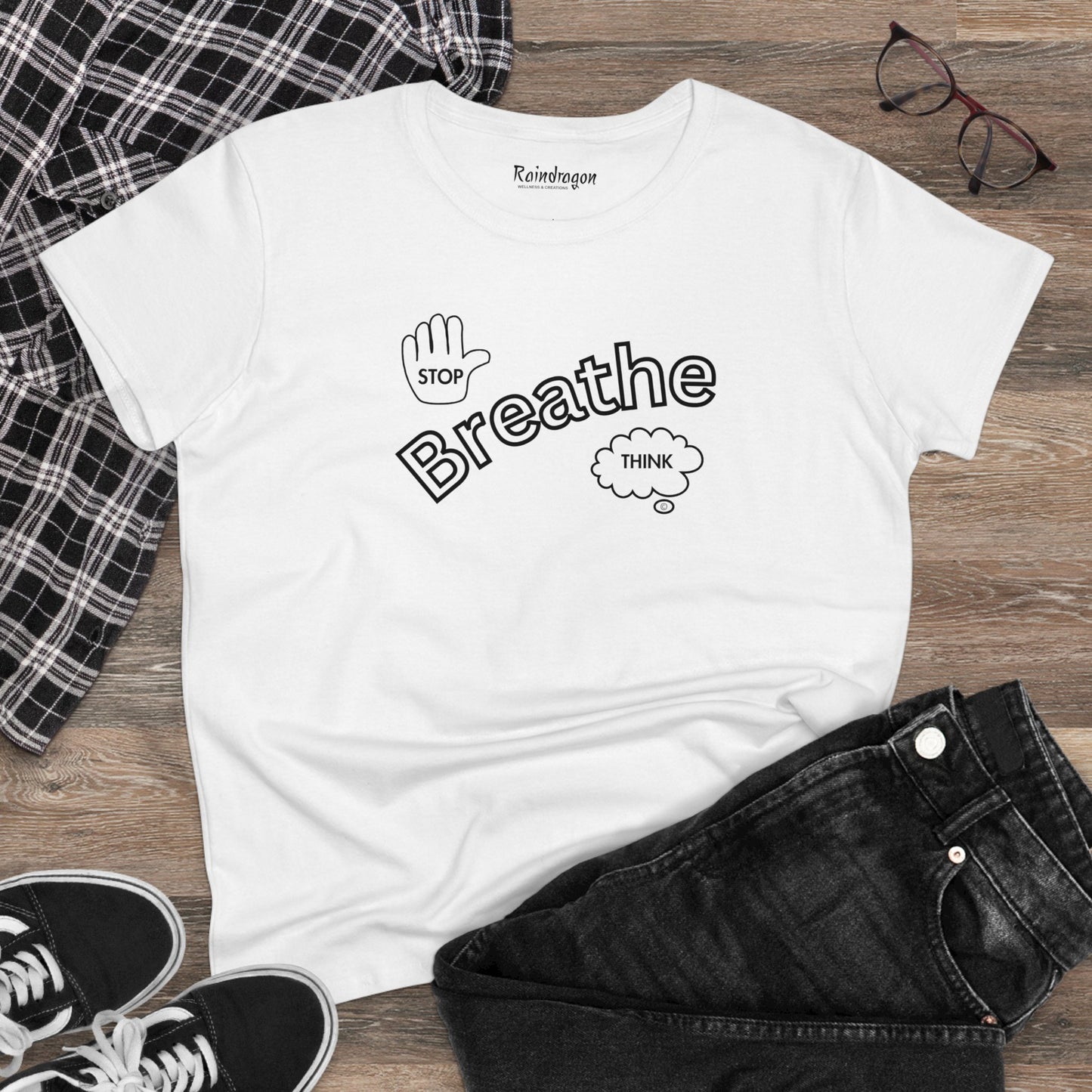 Stop Breathe Think - Women's Midweight Cotton Tee