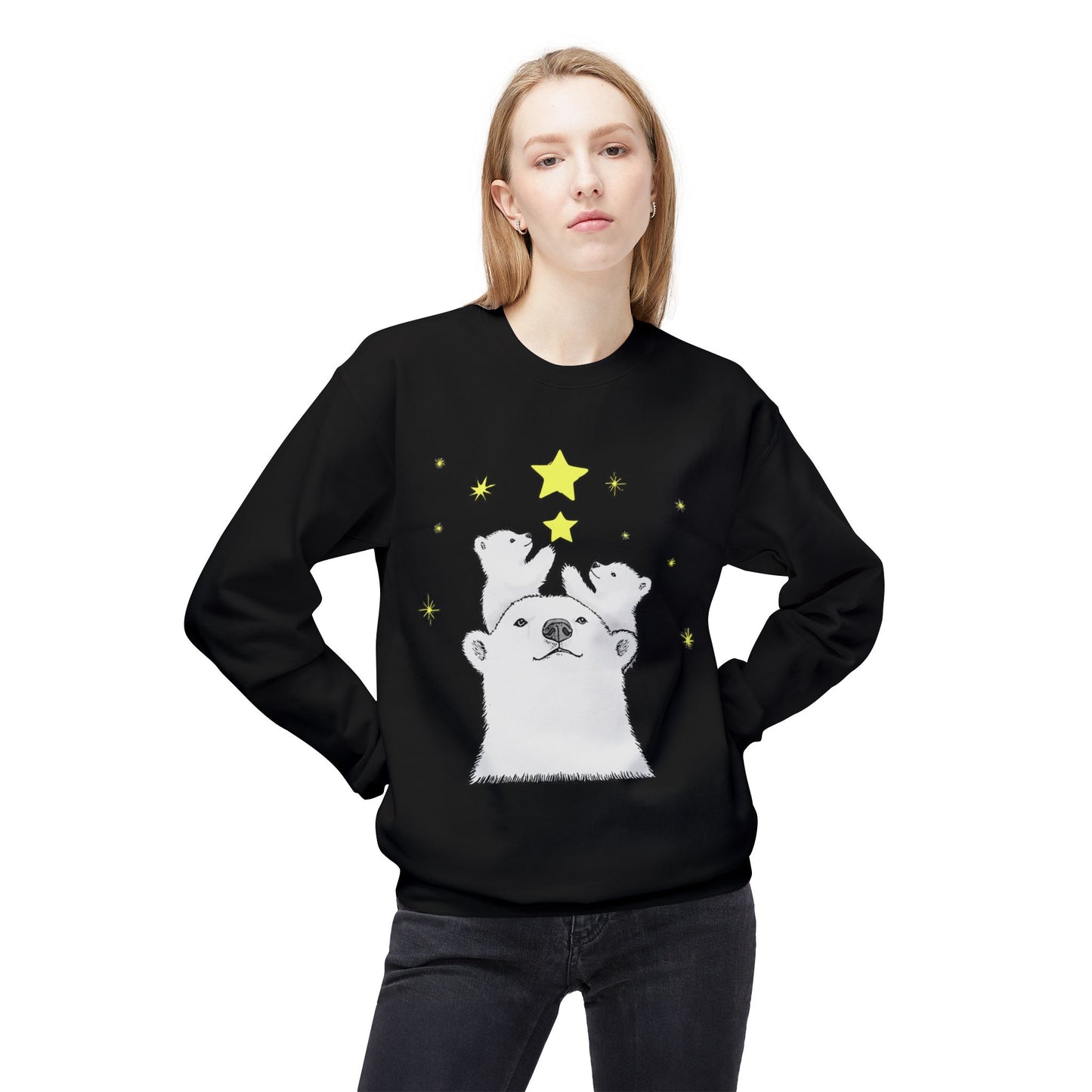 Polar Bear Starry Night Sweatshirt
