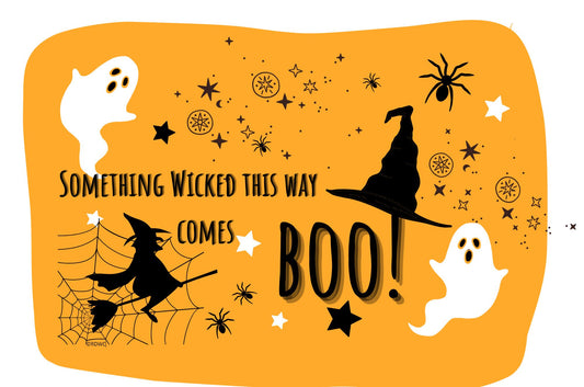Boo - Halloween placemat - Color 11"x17" downloadable PDF