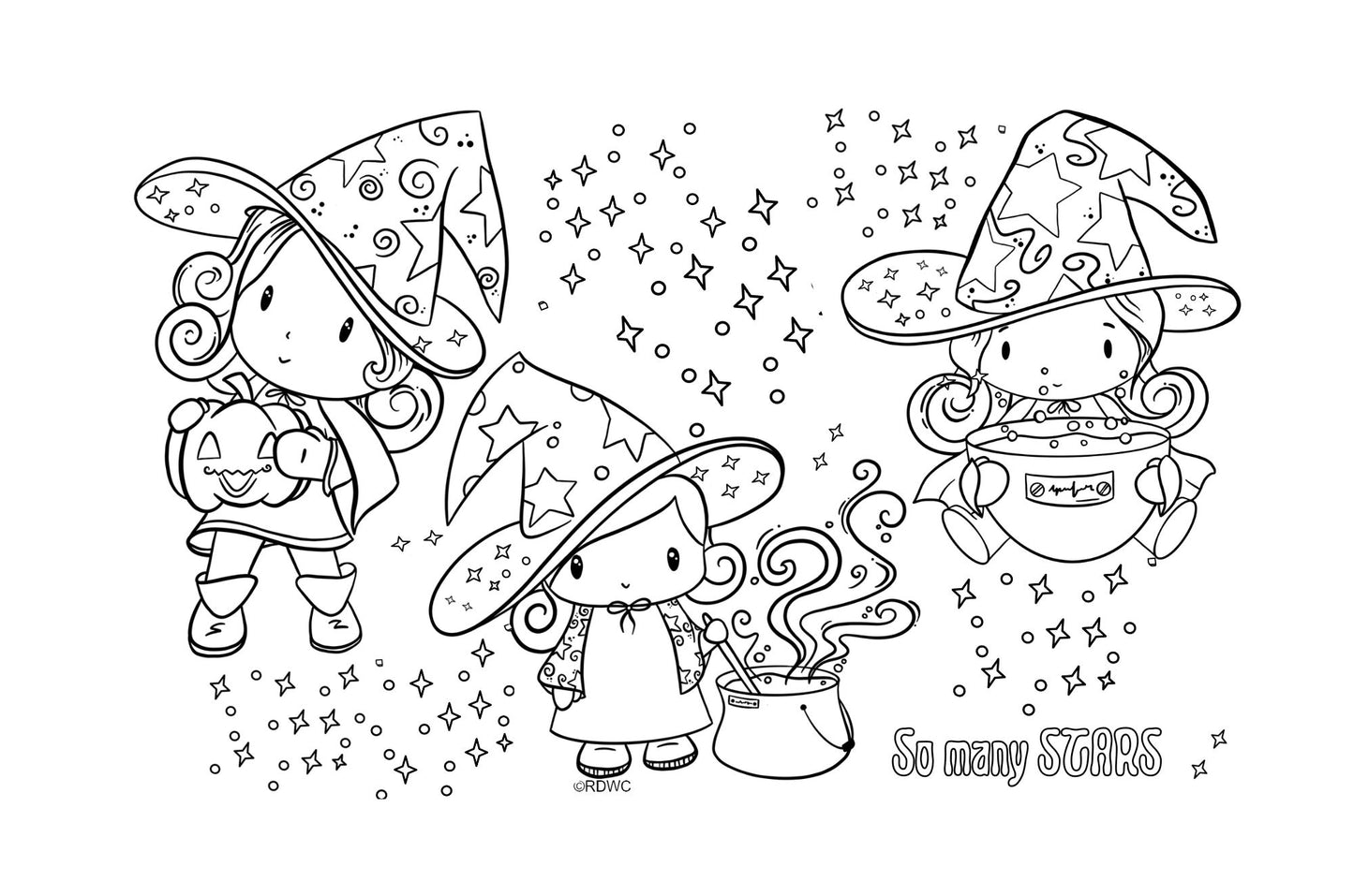 Halloween Activity / Coloring Placemat Set of 6 - 11"x17" downloadable PDF