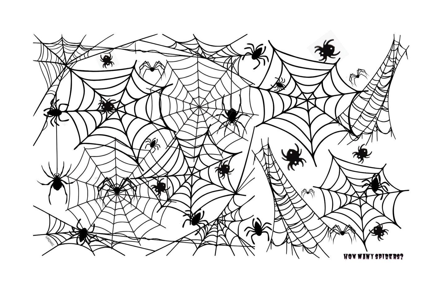 Halloween Activity / Coloring Placemat Set of 6 - 11"x17" downloadable PDF