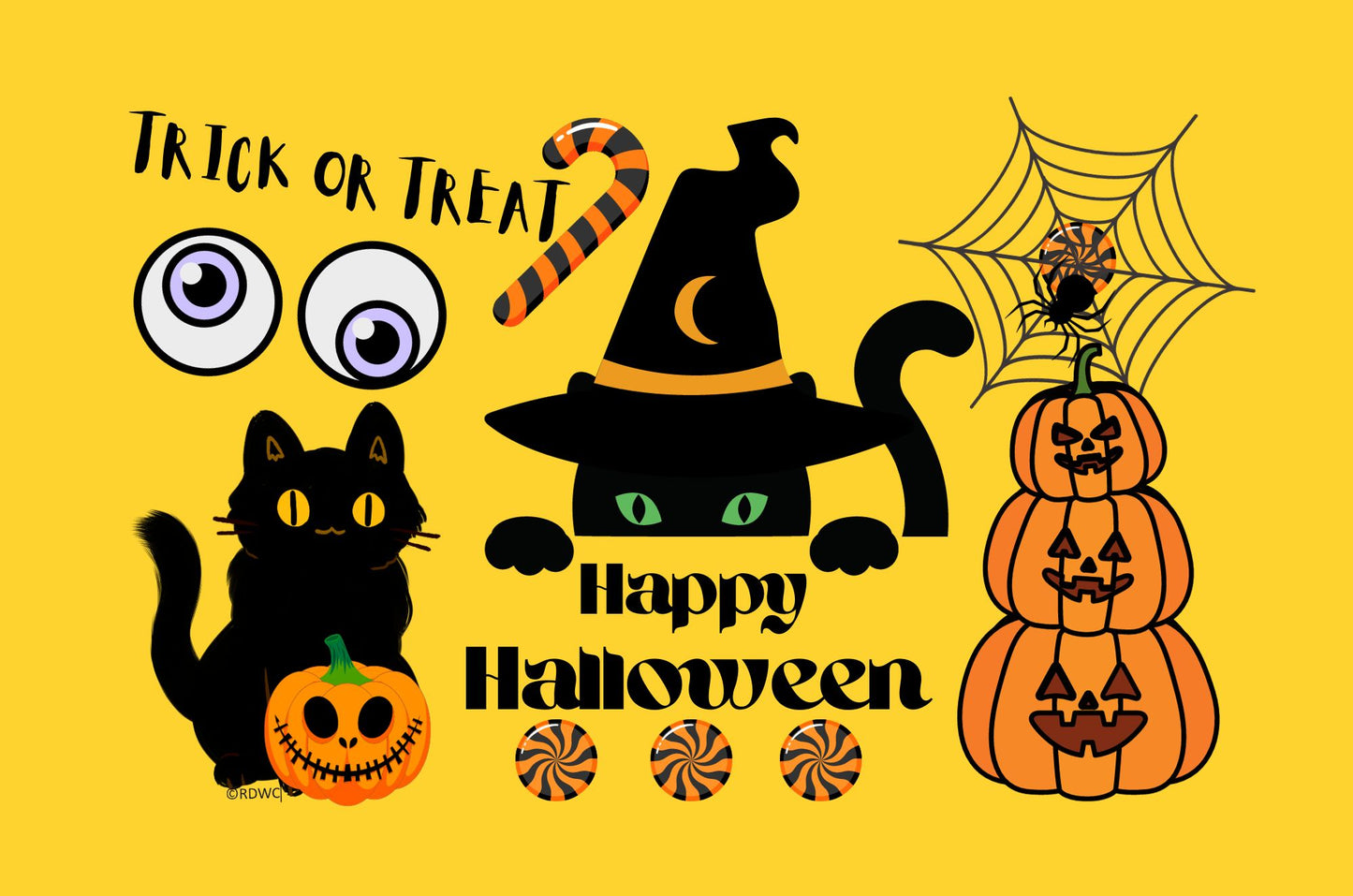 Halloween Placemats - Set of 5 - Color Downloadable PDFs